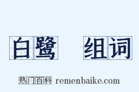 白鹭缞组词是什么意思的图片